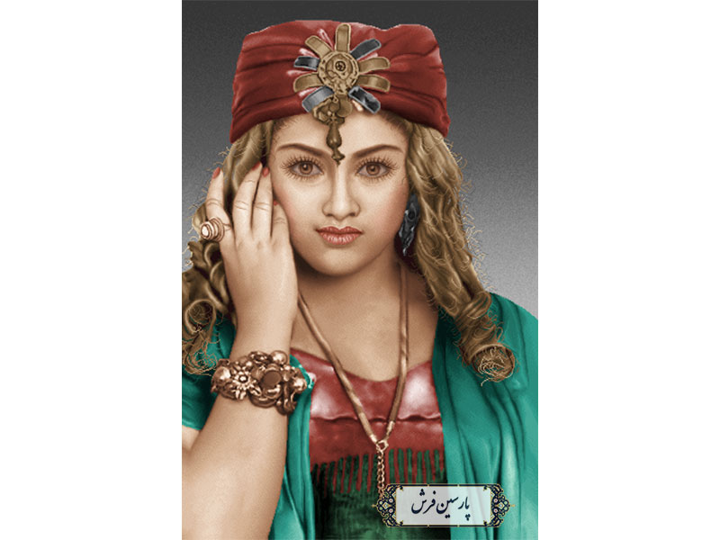 خرید آنلاین نخ و نقشه تابلو فرش دختر زیبا- کد NC6322