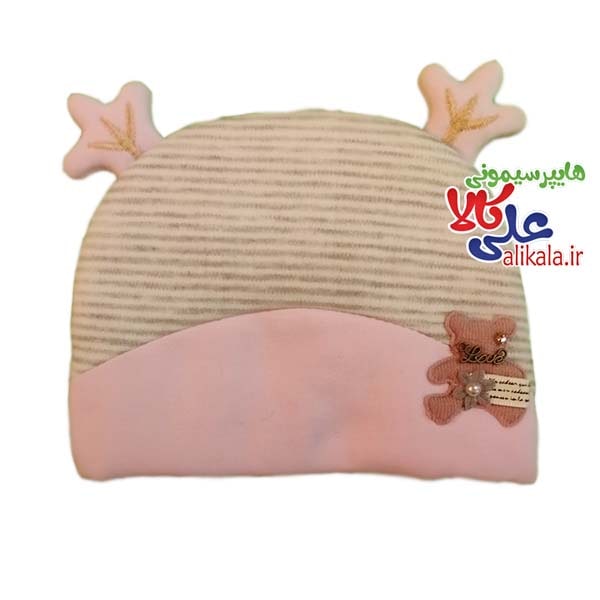 کلاه پنبه ای طرح شاخ دار طرح خرس Em Baby