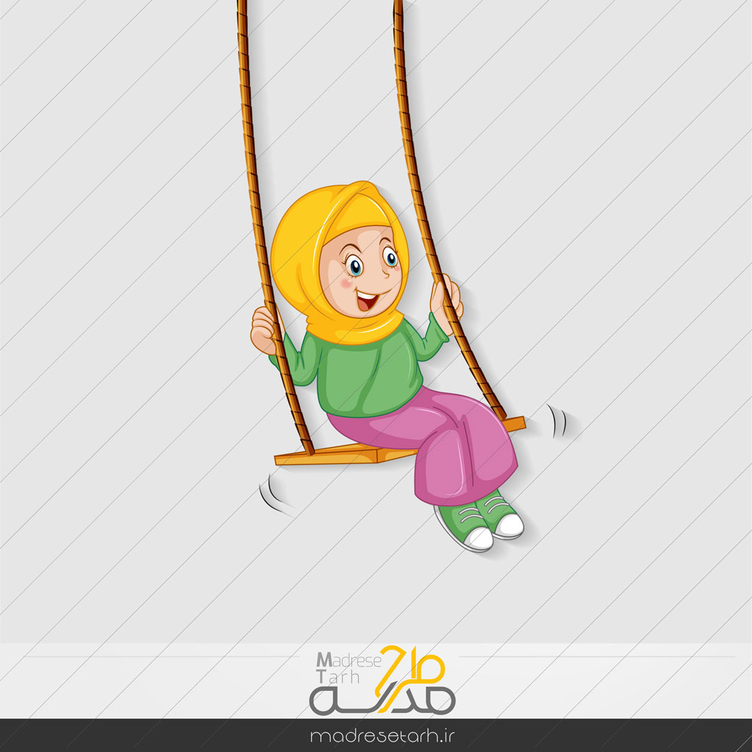 وکتور بازی کردن دانش آموز دختر