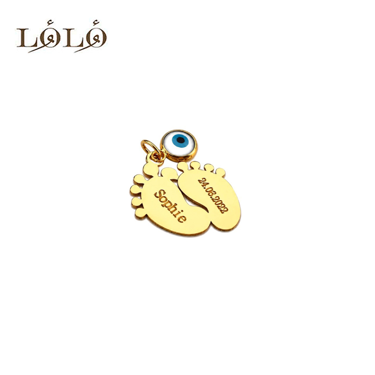 آویز نقره رد پا