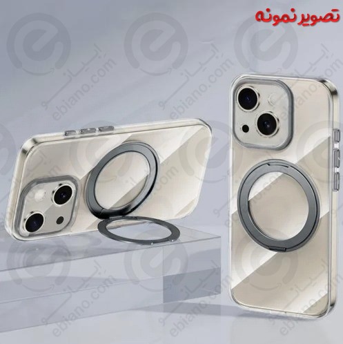 قاب کریستالی مگ‌سیف رینگ‌دار اپل iPhone 13 برند XUNDD سری Zero Sense با استیکر