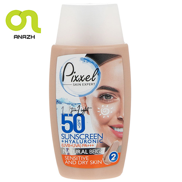 ضدآفتاب بژ روشن پیکسل مناسب پوست چرب و جوش‌دار SPF50-اناژ