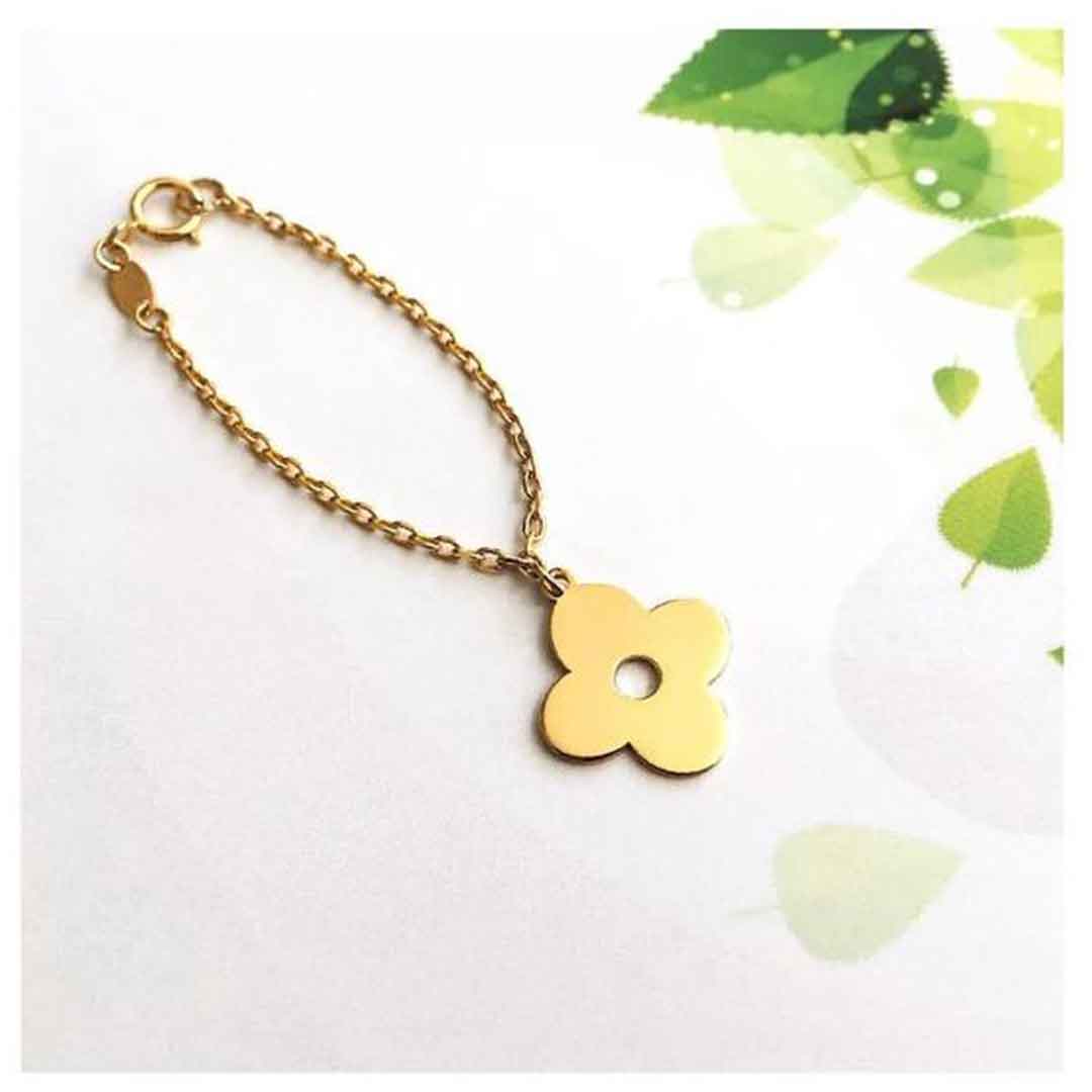 آویز ساعت طلا گل