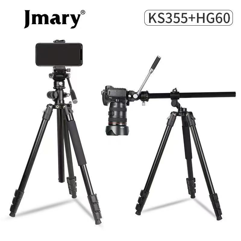 سه پایه دوربین Jmary KS355 + HG60 | حرفه‌ای برای عکاسی و فیلمبرداری