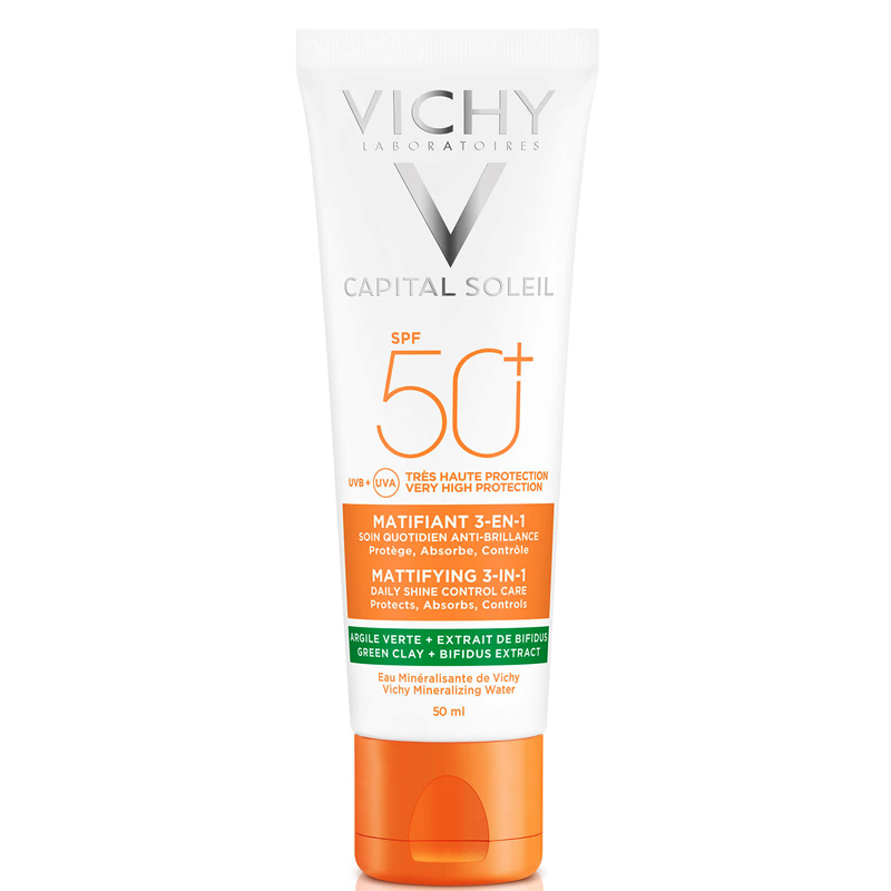 ضد آفتاب مات کننده 3 در 1 ویشی SPF50 – محافظت کامل و پرایمر آرایشی