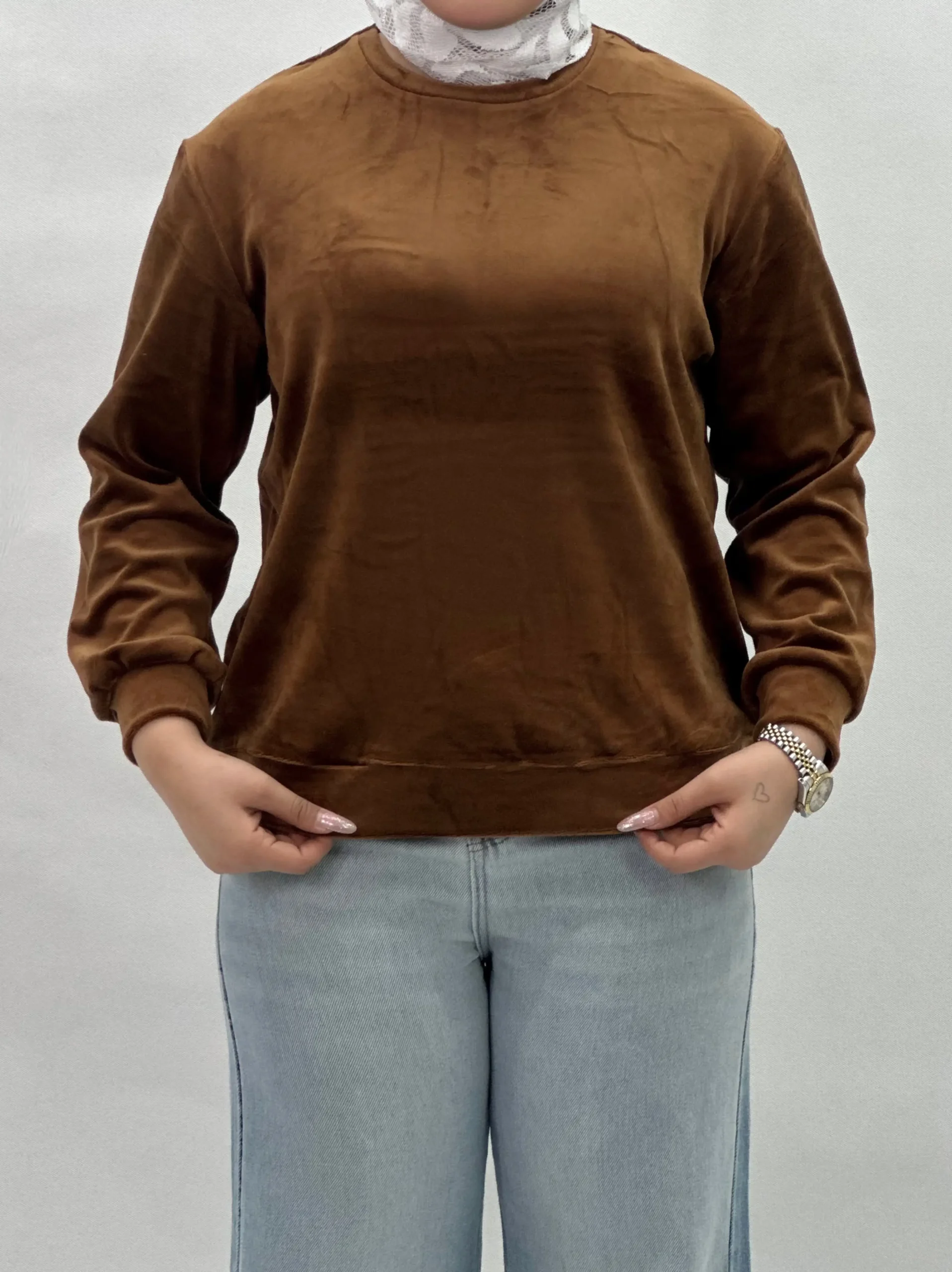بلوز مخمل بیسیک -506353
