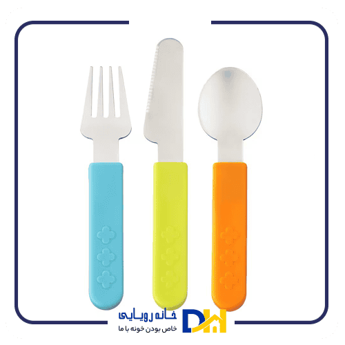 ست قاشق چنگال کودک رنگی ایکیا SMASKA