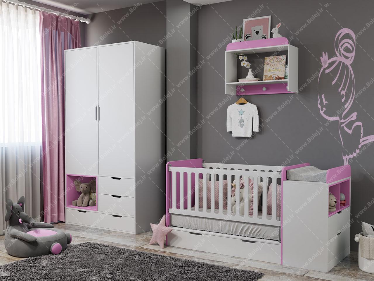 سرویس خواب دخترانه کودک مدل سپهر