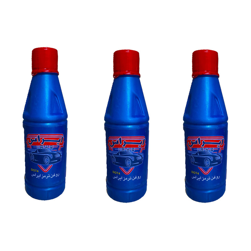 روغن ترمز ایراس مدل A3 حجم 250 میلی لیتر بسته 3 عددی کد OY-110