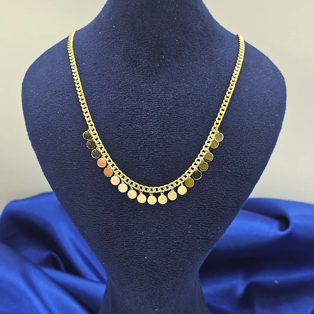 گردنبند کارتیه پولکی دایره N851 - 3.670 گرم