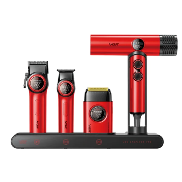 ست ماشین اصلاح حرفه‌ای VGR SUPER POWER Stepless Pro 4-in-1
