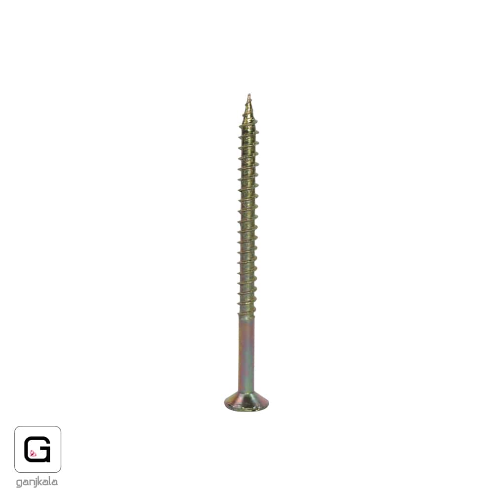پیچ چوب طلایی چهارسو 14*4 (10 سانت) بسته 72 عددی