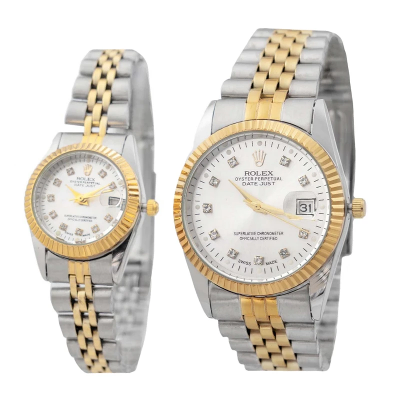 ست رولکس دی جاست استیل طلایی rolex day just
