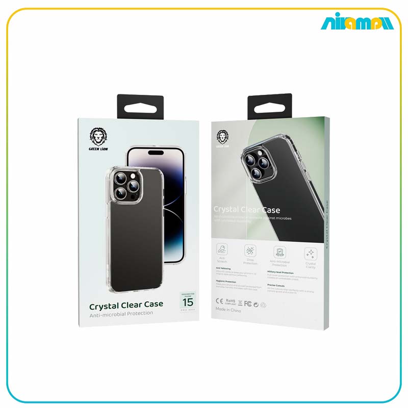 کاور شفاف گرین لاین مدل Crystal مناسب برای گوشی موبایل iPhone 15 Pro Max