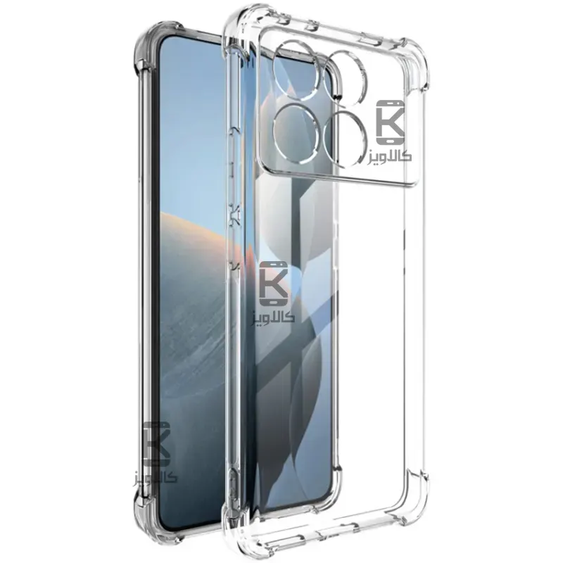 قاب ژله ای شفاف کپسول دار و محافظ لنزدار Xiaomi Poco X6 Pro