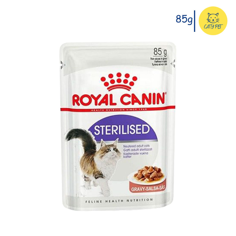 پوچ گربه رویال کنین عقیم شده Sterilised در سس سالسا وزن 85 گرم