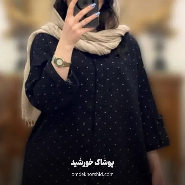 شومیز نگیندار آستین پاکتی