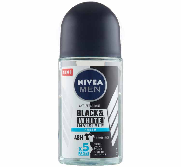 مام رول ضد تعریق نیوآ مدل BLACK & WHITE حجم 50 میل