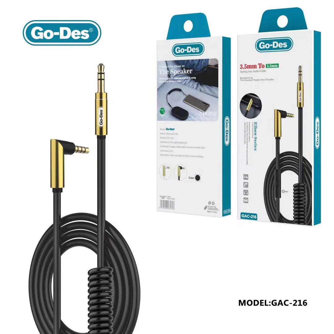 کابل AUX فنری گودس مدل Go-Des GAC-216