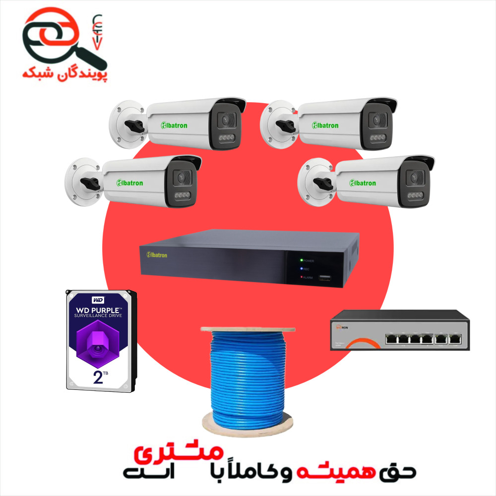 پکیج دوربین پلاک خوان شهرکی 4 عددی (سرعت 30 کیلومتر)