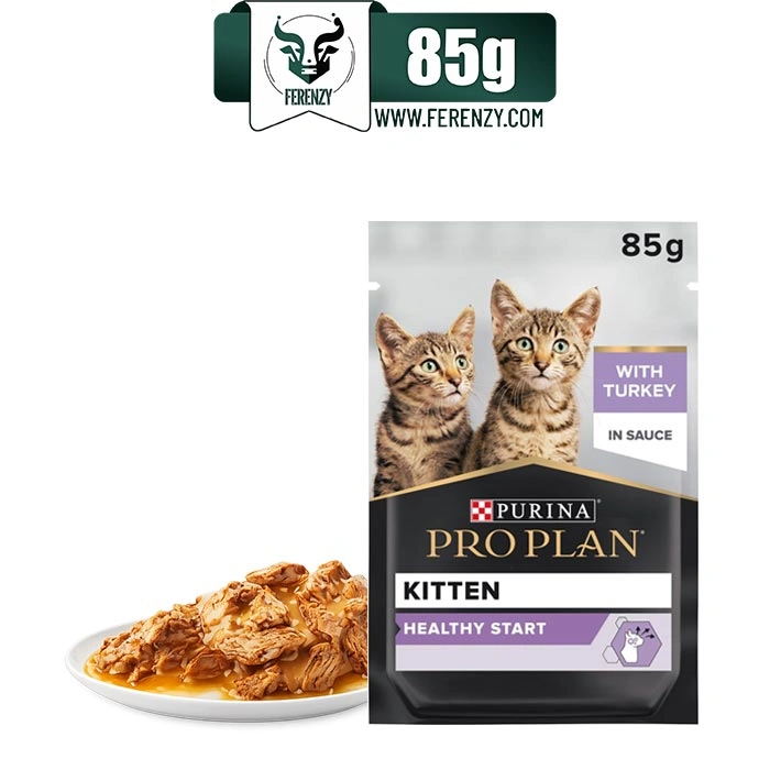 پوچ بچه گربه پروپلن طعم بوقلمون وزن 85 گرم ProPlan Pouch Kitten