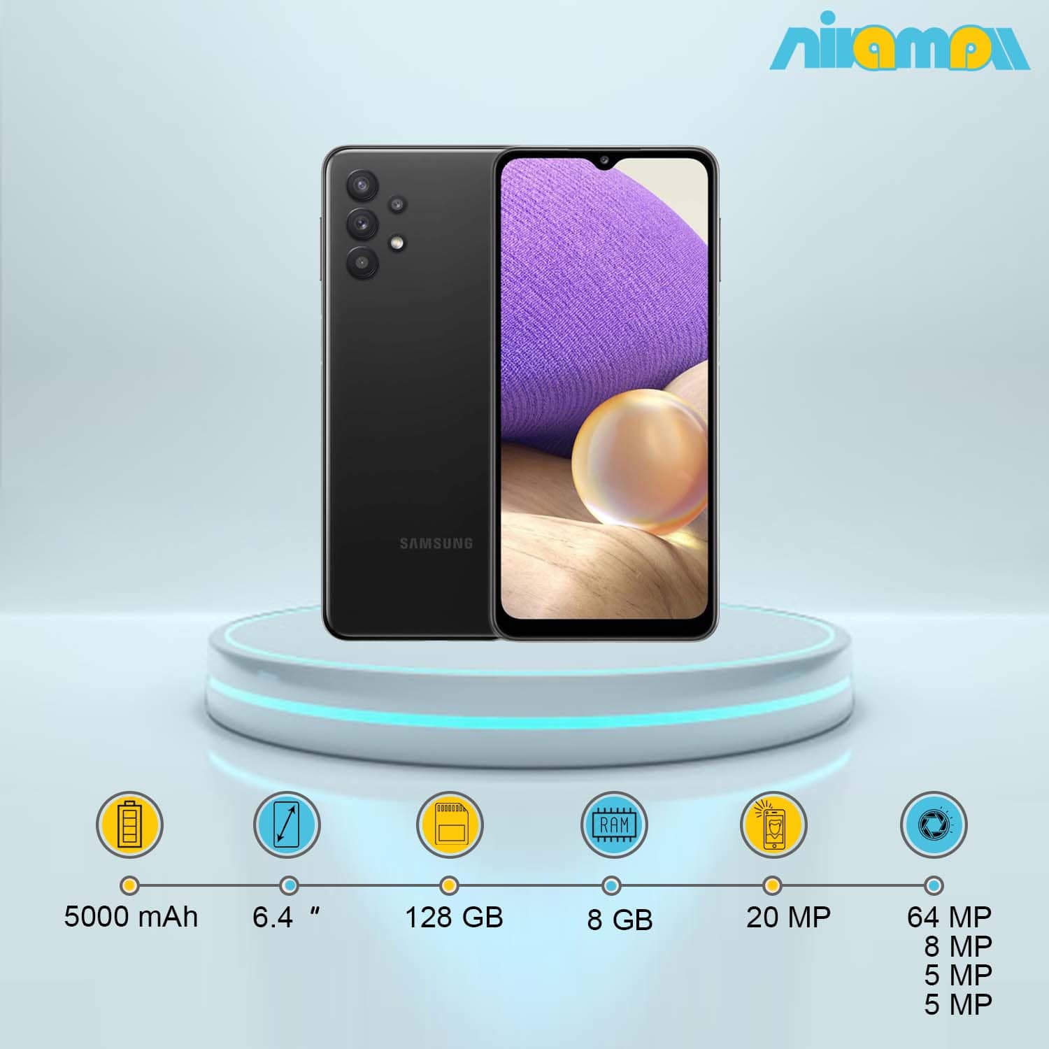 گوشی موبایل سامسونگ مدل Galaxy A32 دو سیم‌کارت ظرفیت 128 گیگابایت و رم8 گیگابایت