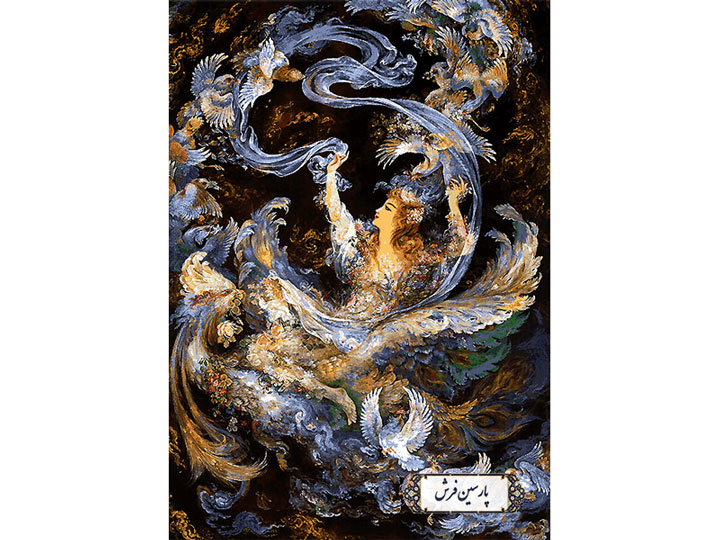 خرید نخ و نقشه تابلو فرش اثر استاد فرشچیان - کد NM5628