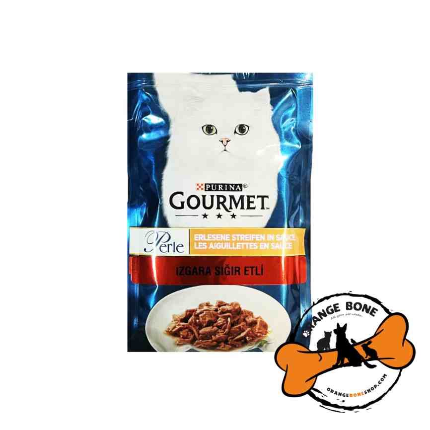 پوچ  گربه گورمت طعم گوشت گوساله در سس (85 گرم)