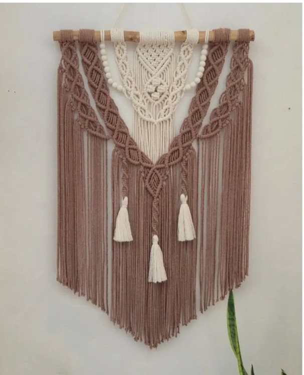 دیوارکوب مکرومه کد 142 برند گره چی و رنگ دلخواه