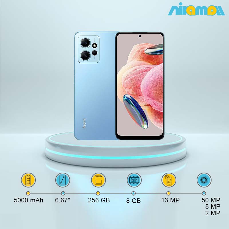 گوشی موبایل شیائومی مدل Redmi Note 12 دوسیم کارت ظرفیت 256 گیگابایت و رم 8 گیگابایت