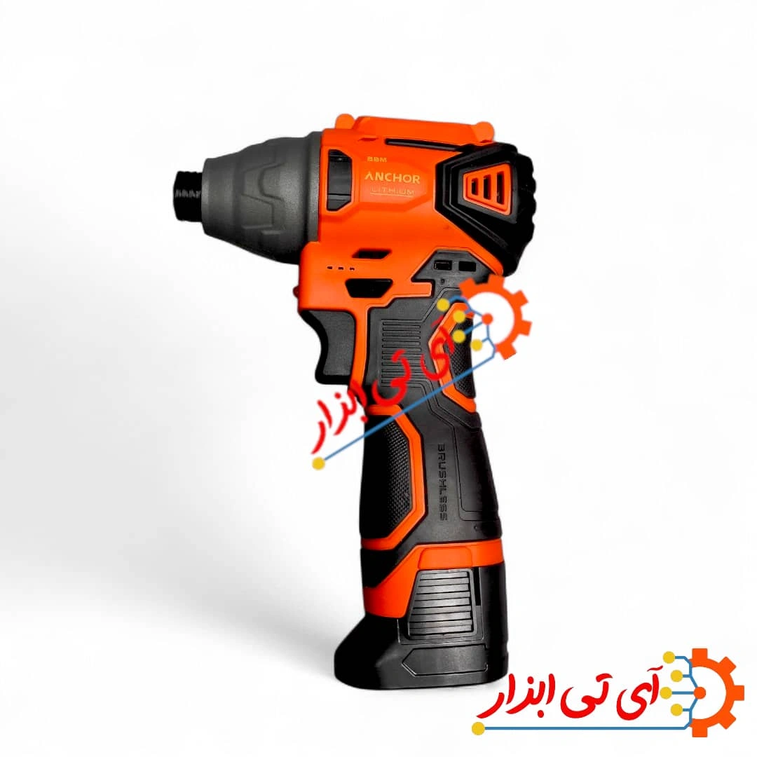 پیچ گوشتی چکشی شارژی براشلس 16/8 ولت آنکور مدل DCI5 دو باتری