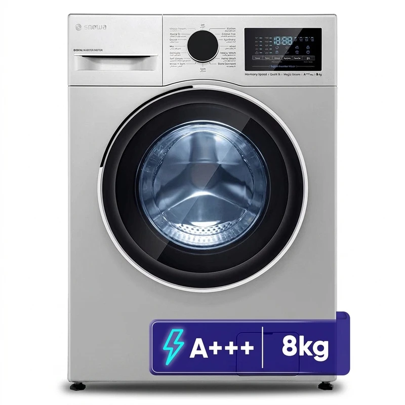 ماشین لباسشویی 8 کیلوگرم اتوماتیک اسنوا مدل SWM-B80S