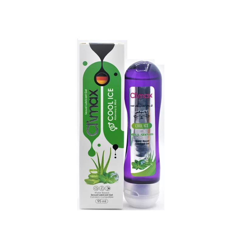 ژل لوبریکنت روان کننده و خنک کننده آلوئه ورا و نعنا کلایمکس مدل Cool Ice حجم 95 میل
