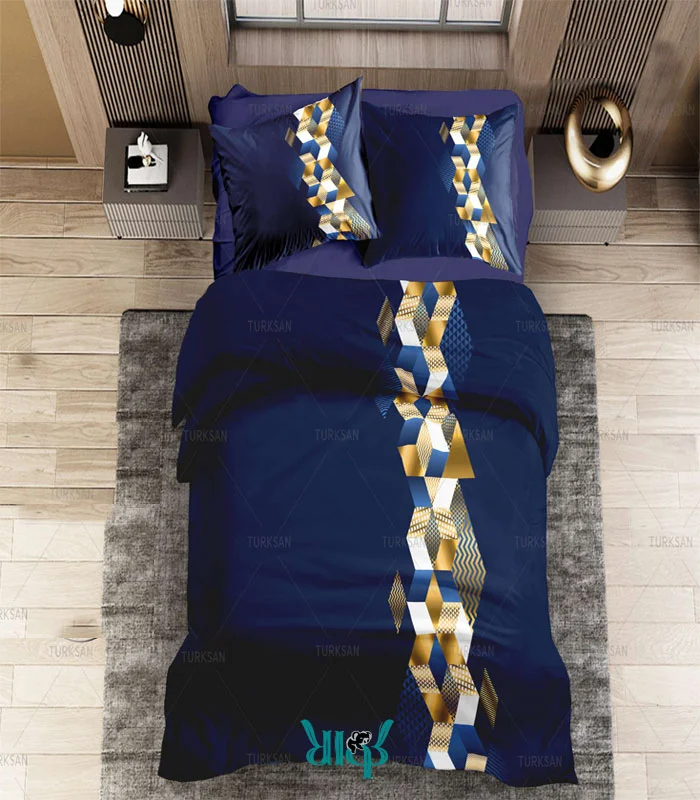 روتختی آبی طرح ریسه دونفره کد d578