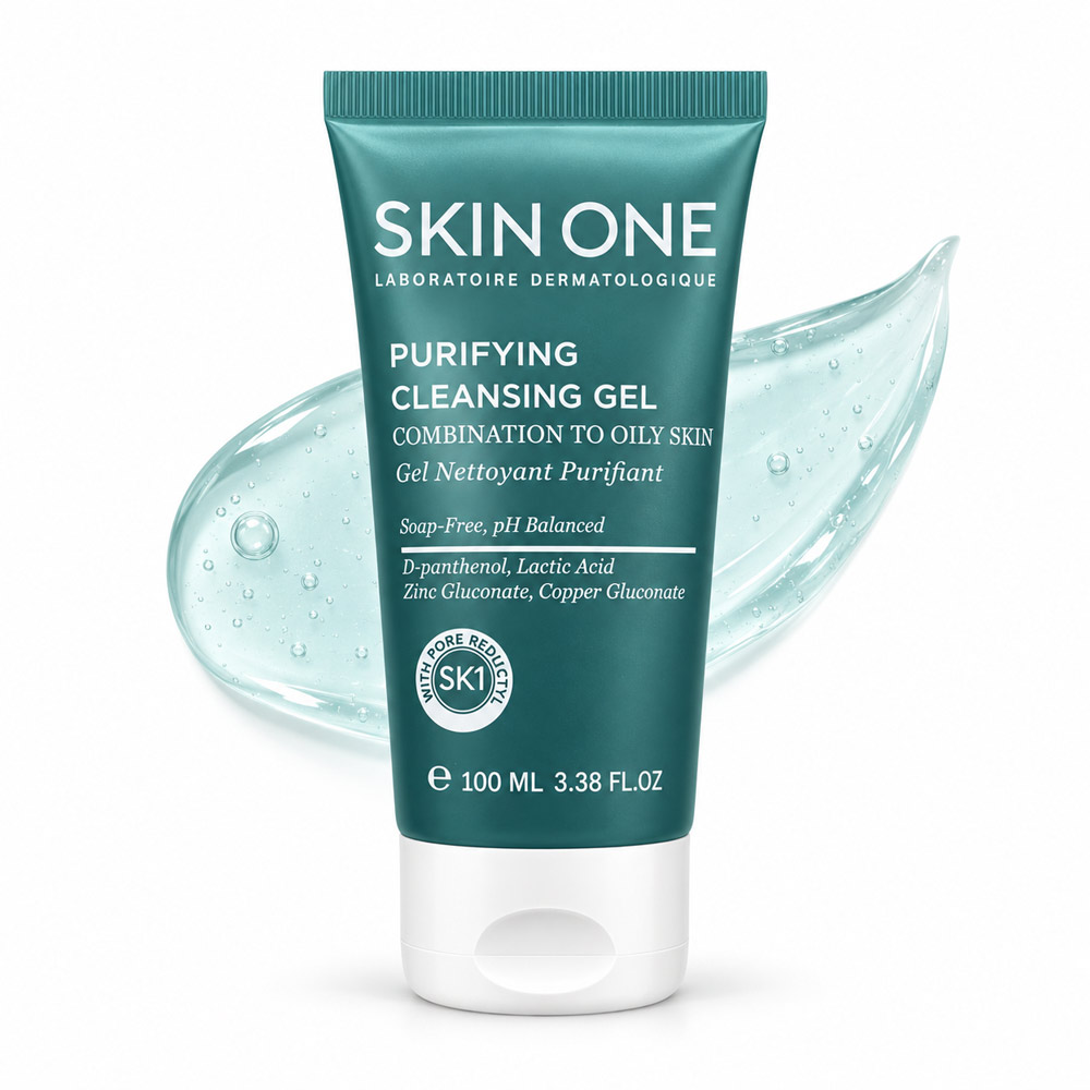 ژل شستشوی صورت پاک کننده و مات کننده اسکین وان / Skin One