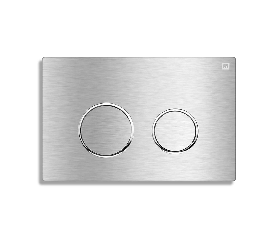 کلید تخلیه توکارایران فلش تانک استیل نقره ای خش دار(کد 20)