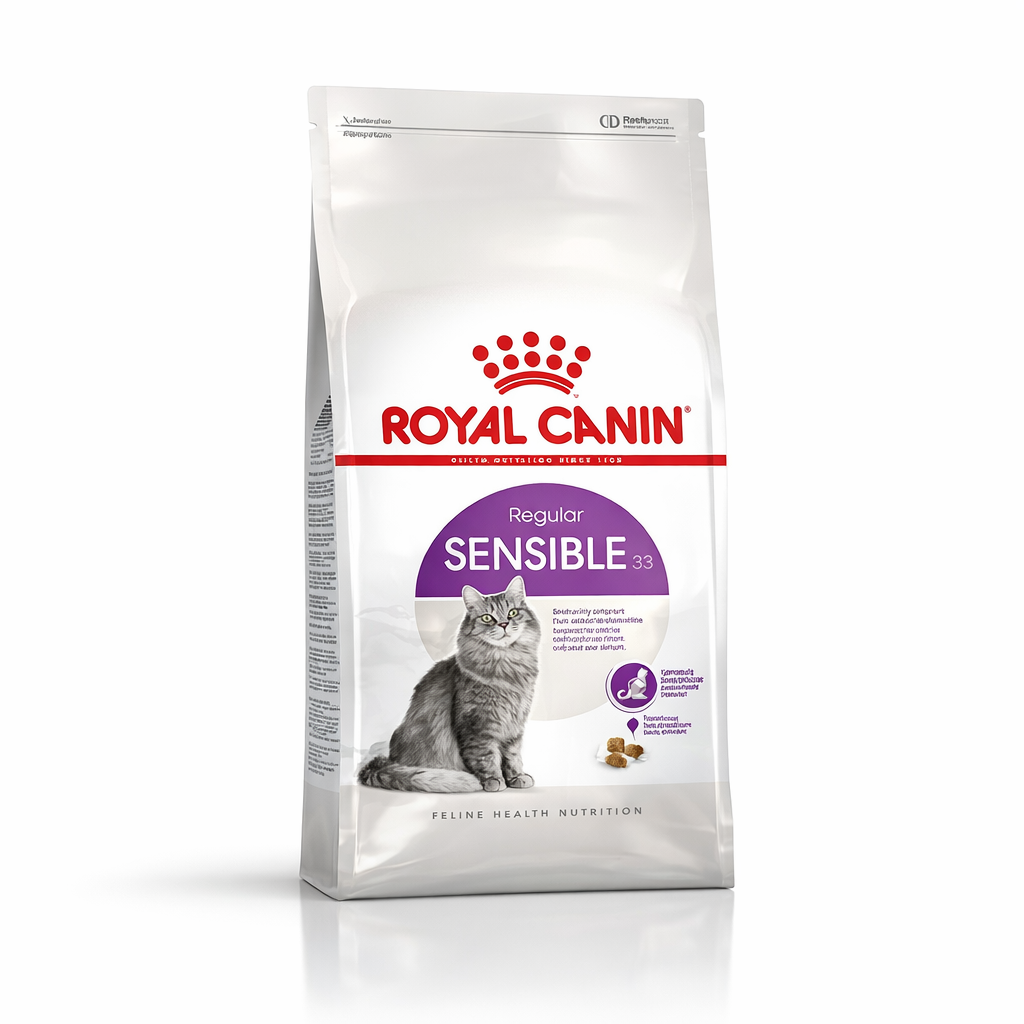 غذای خشک گربه رویال کنین مدل sensible وزن 2 کیلوگرم