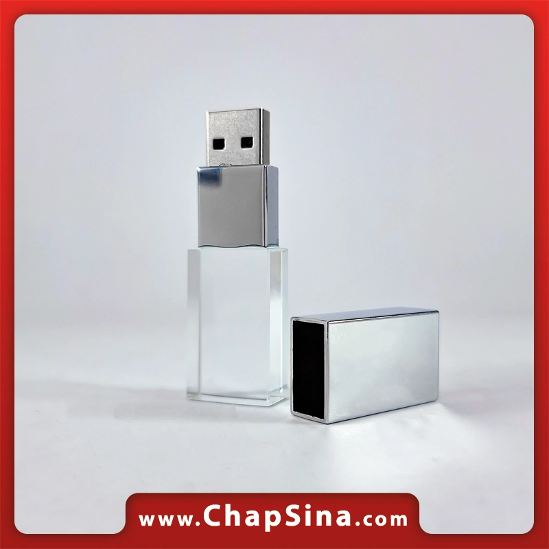 فلش مموری تبلیغاتی کریستالی مستطیل - کد V5