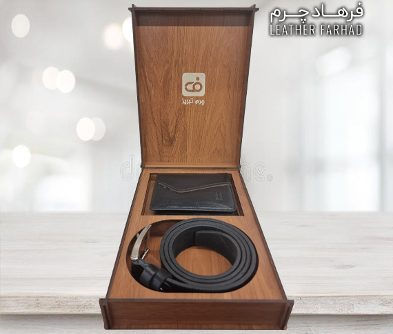 ست 2تیکه جیبی چرم اصل مردانه 8