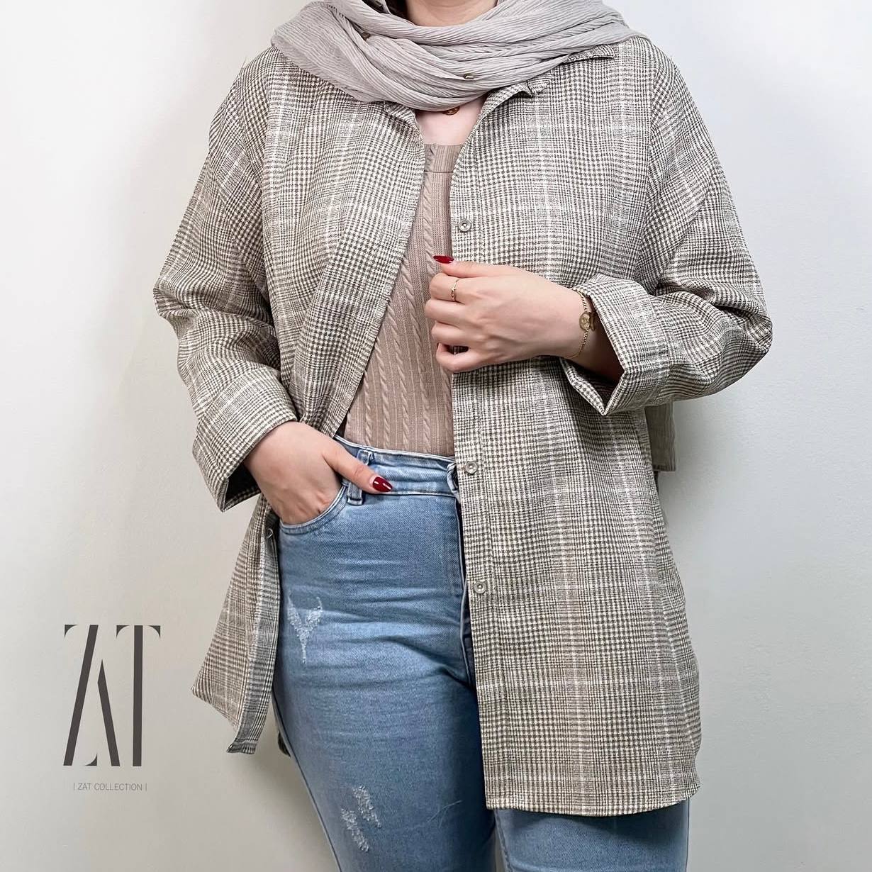 شومیز شنل چهارخونه