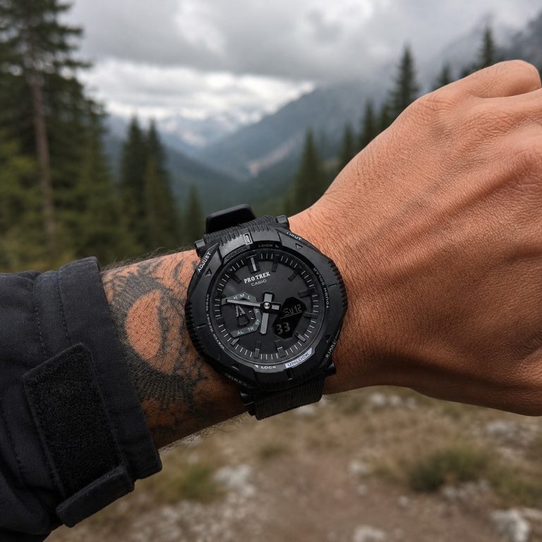 ساعت مردانه کاسیو جی‌شاک (PRO TREK) رنگ مشکی (E) کد W071