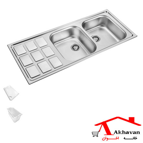 سینک ظرفشویی توکار کد 368S اخوان