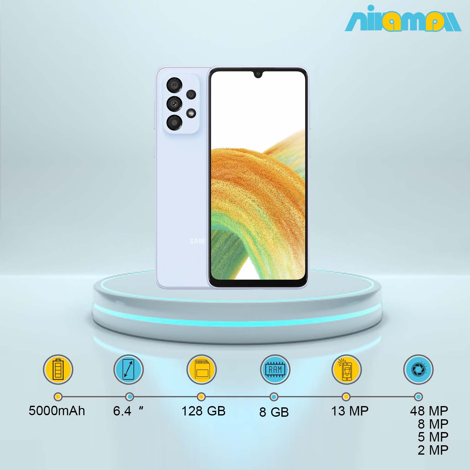 گوشی موبایل سامسونگ مدل Galaxy A33 5G دو سیم کارت ظرفیت 128 گیگابایت و رم8 گیگابایت