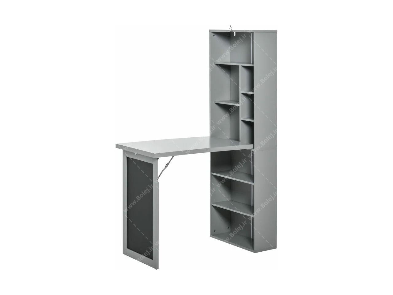 میز تحریر ساده تاشو کتابخانه دار مدل کارن