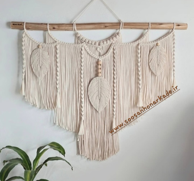 دیوارکوب مکرومه کد 112 برند گره چی و رنگ دلخواه