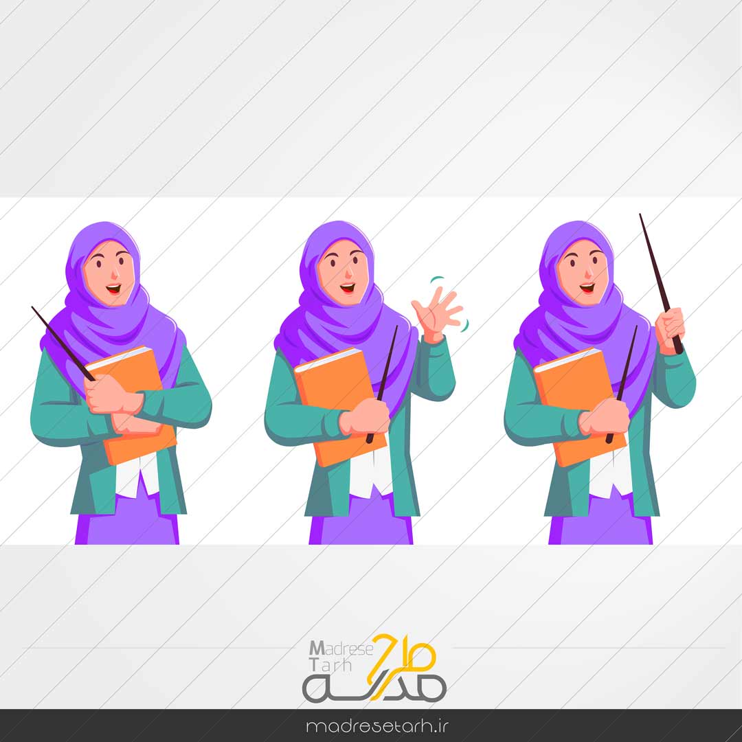 کاراکتر لایه باز ویژه معلم باحجاب