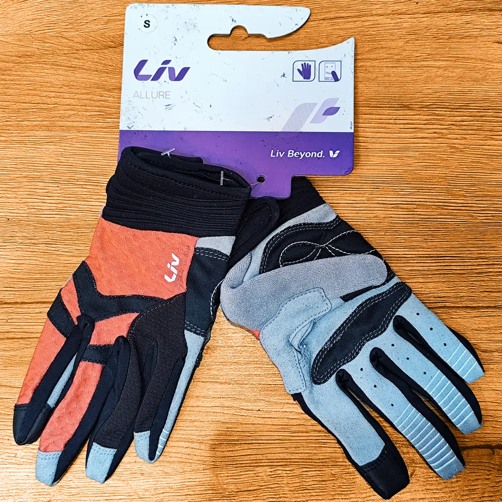 دستکش دوچرخه سواری LIV ALLURE Cycling Gloves سایز S مشکی نارنجی