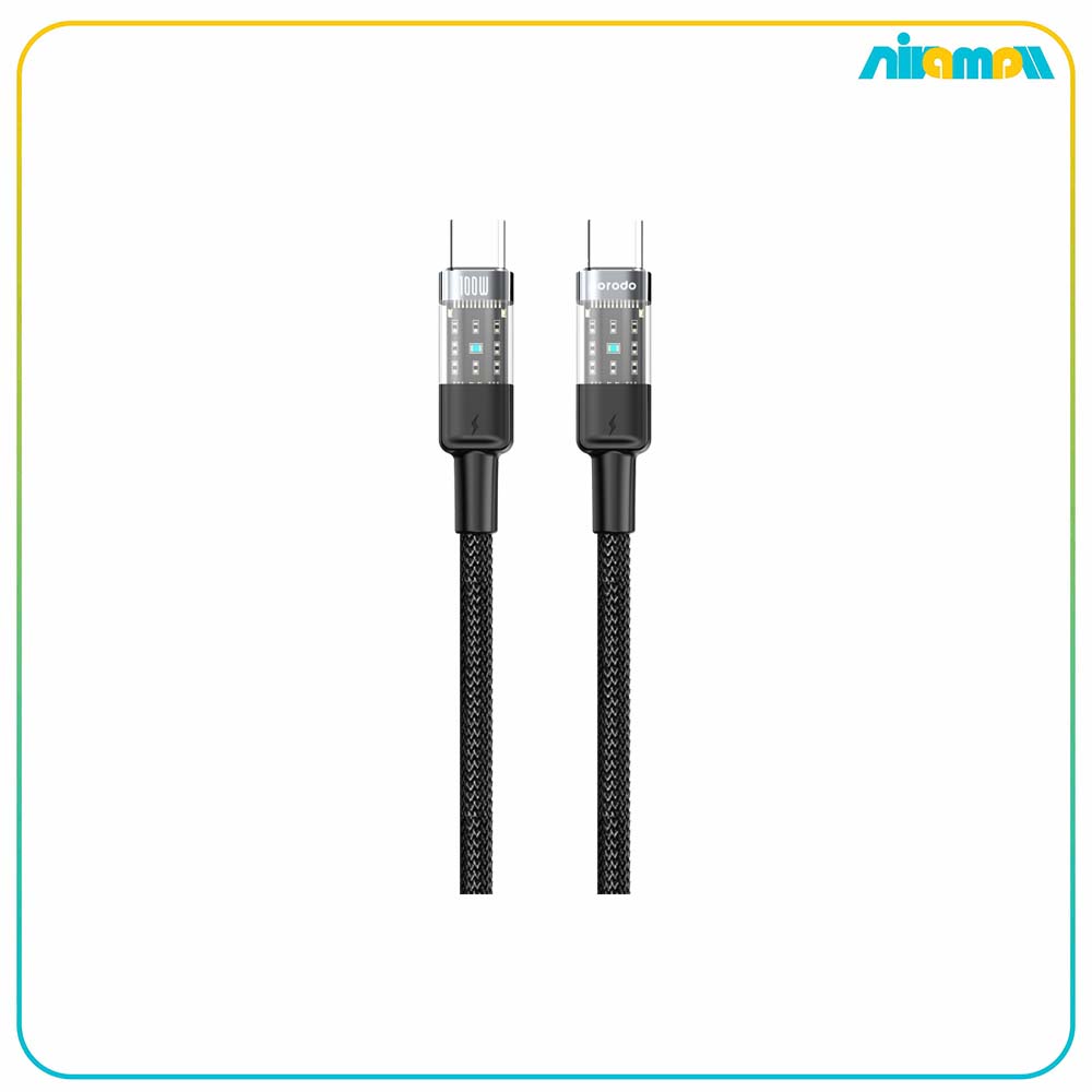 کابل USB-C to USB-C پرودو مدل PD-100WCCTH به طول 1.2 متر