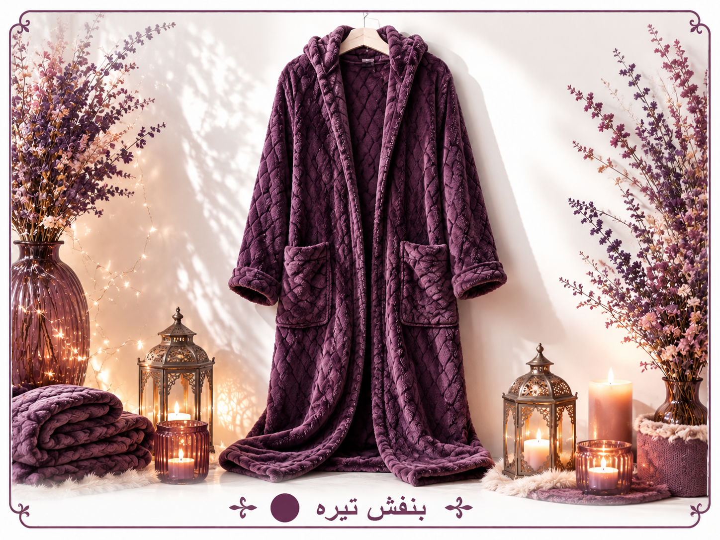 حوله تنپوش نانو بلک ایگل - بنفش تیره, XXL