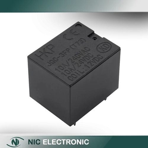 رله 12V-10A پایه میلون T73 مارک HKP کد JQC-3FP